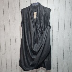 NWT Metamorphoza Women's Gray Avant-garde Lagenlook Sleeveless Dress Size 5XL 20